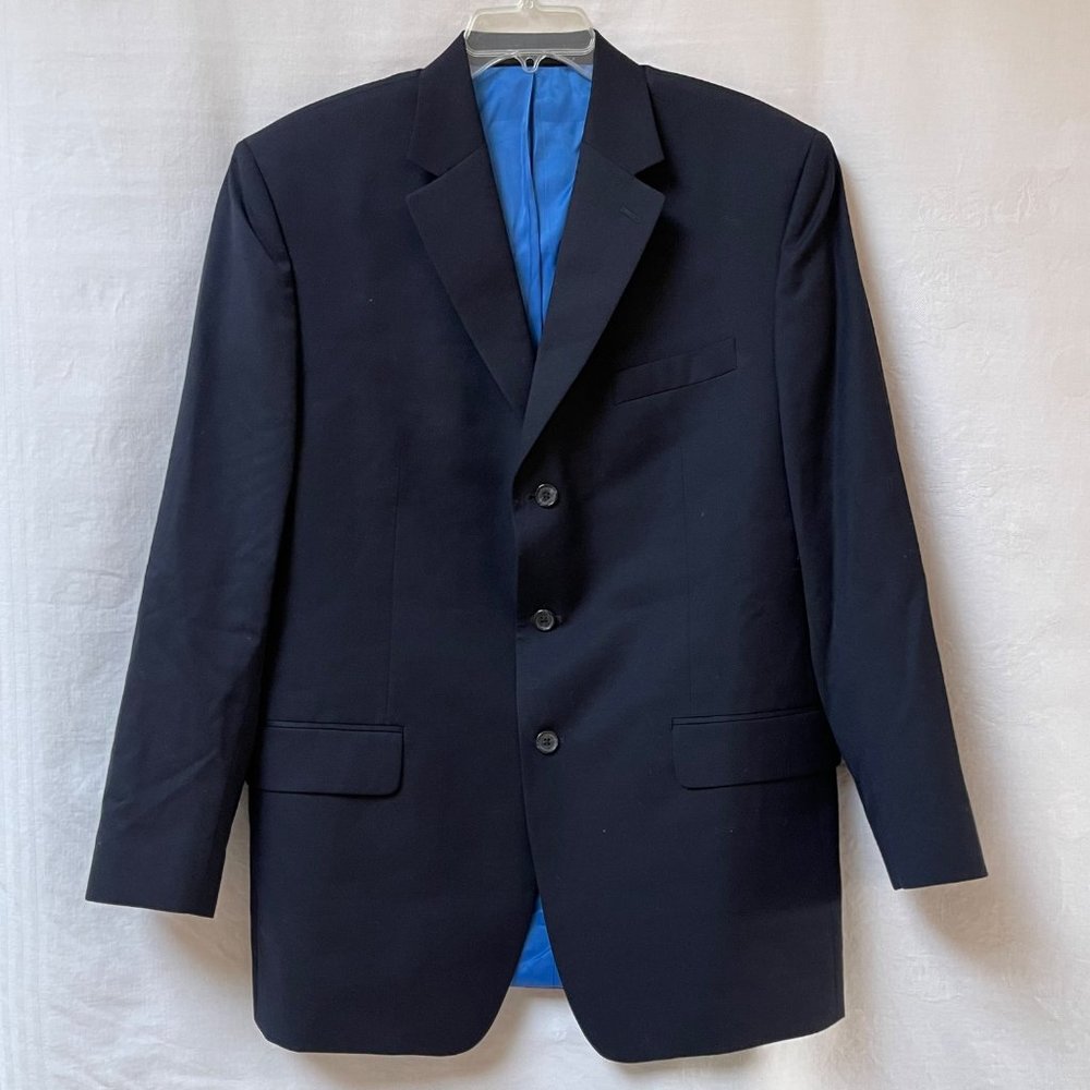 Michael Kors Blazer Mens 42 R Blue Office Business Jacket Long Sleeves Formal